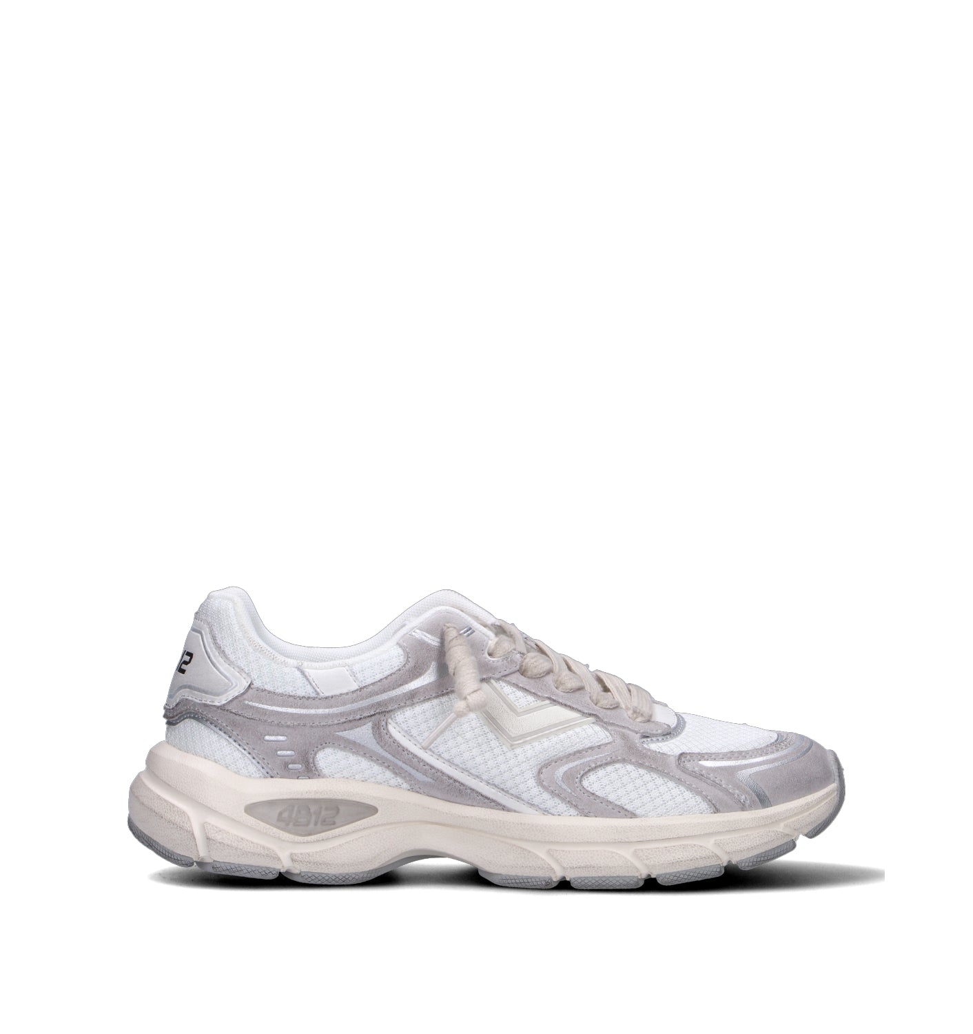 QUATTROBARRADODICI Sneaker uomo bianca/grigia
