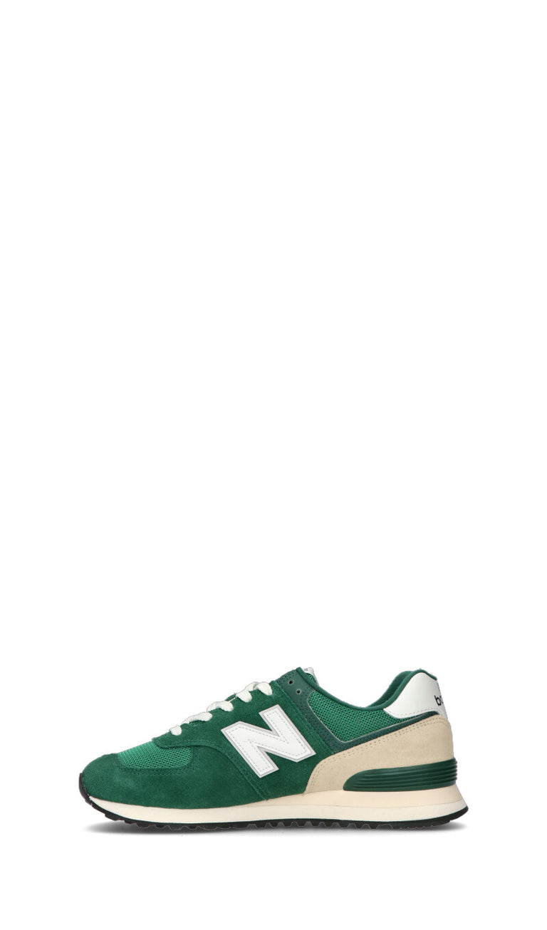 NEW BALANCE Sneaker uomo verde in suede