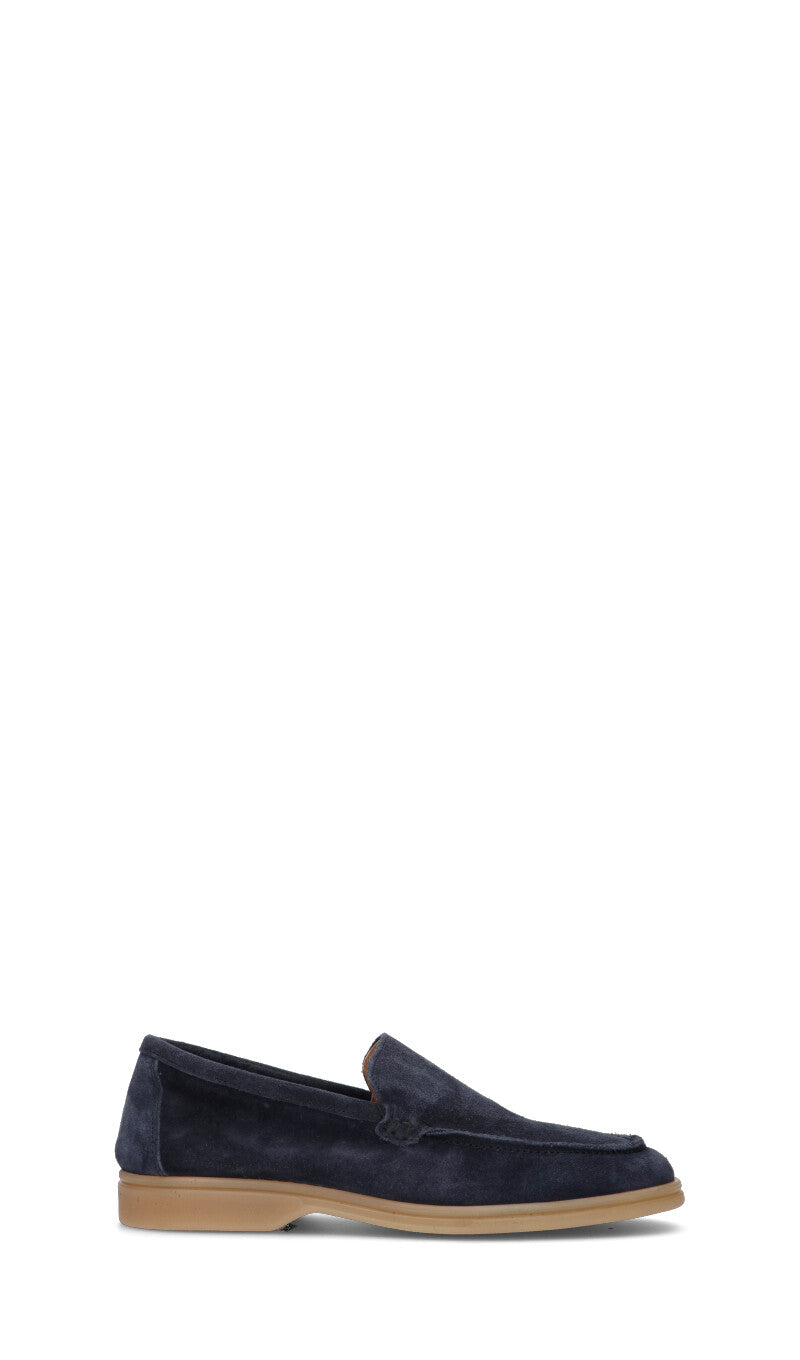 NEROFUMO Mocassino uomo blu in suede