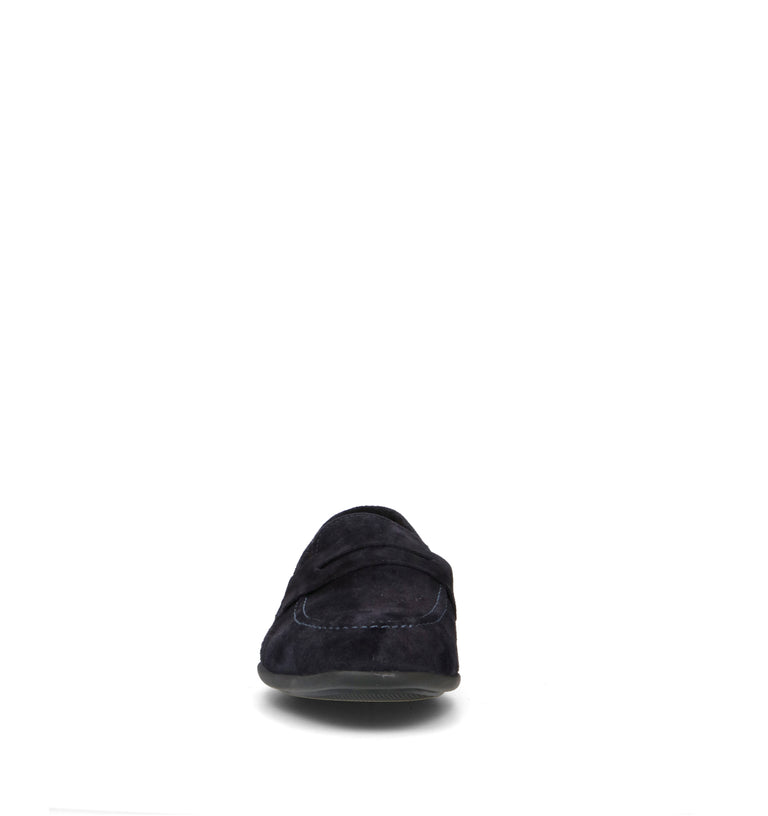 NEROFUMO Mocassino uomo blu in suede
