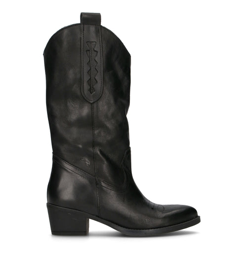 NEROFUMO Stivale donna nero in pelle