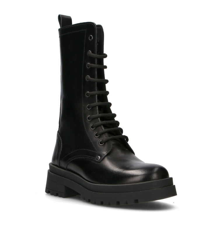 NEROFUMO Anfibio donna nero in pelle