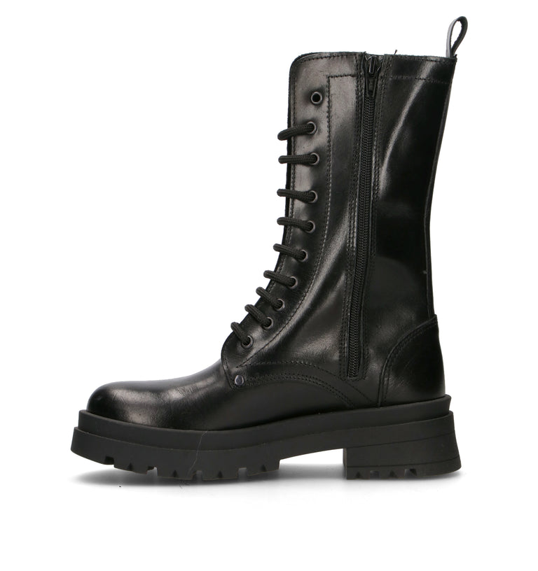 NEROFUMO Anfibio donna nero in pelle