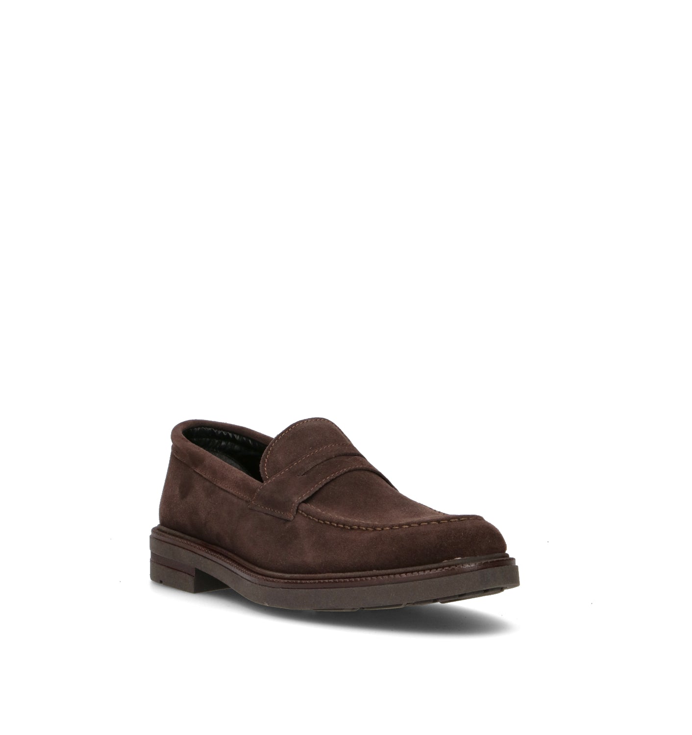NEROFUMO Mocassino uomo testa di moro in suede