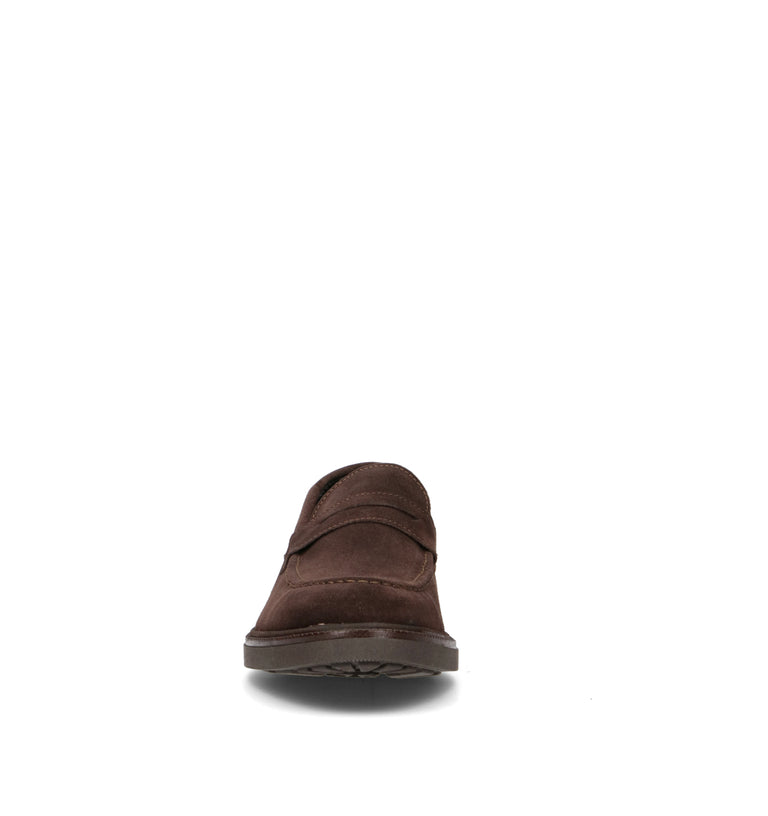 NEROFUMO Mocassino uomo testa di moro in suede