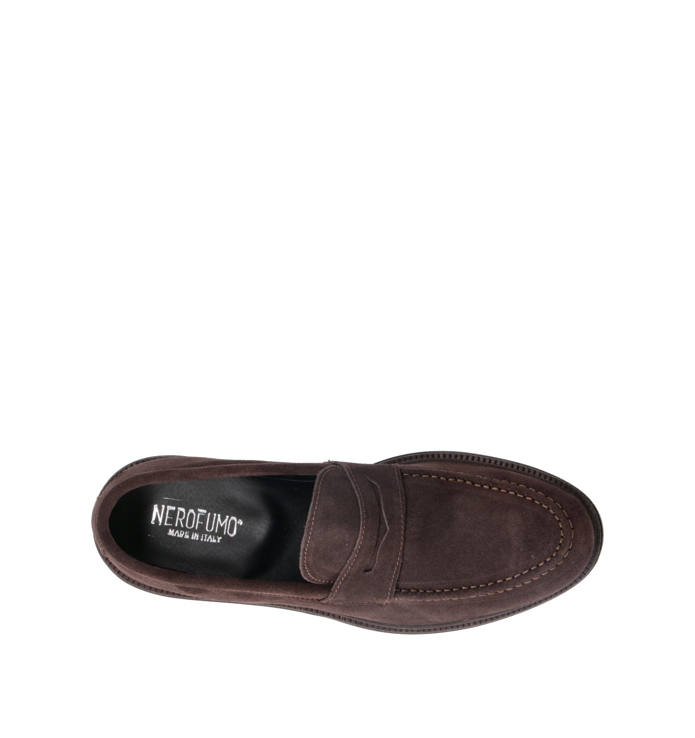 NEROFUMO Mocassino uomo testa di moro in suede