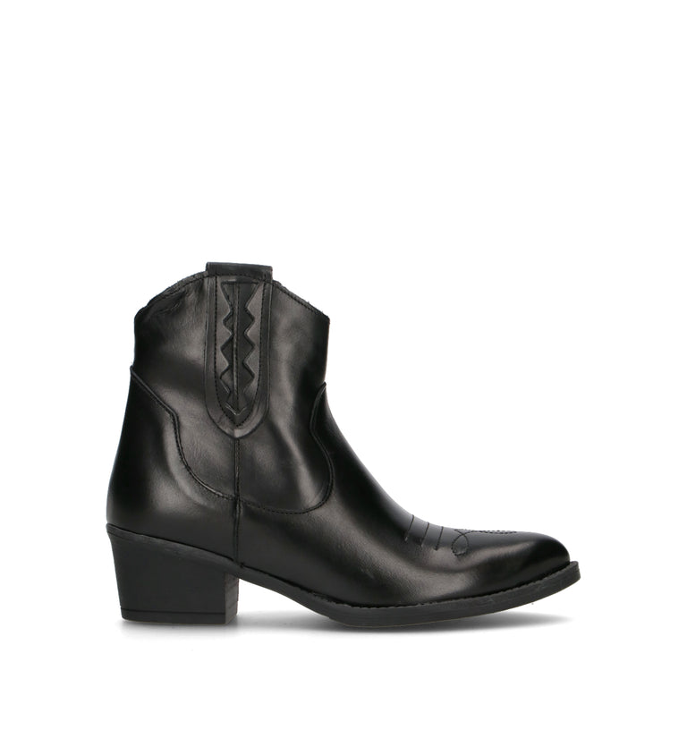 NEROFUMO Tronchetto donna nero in pelle