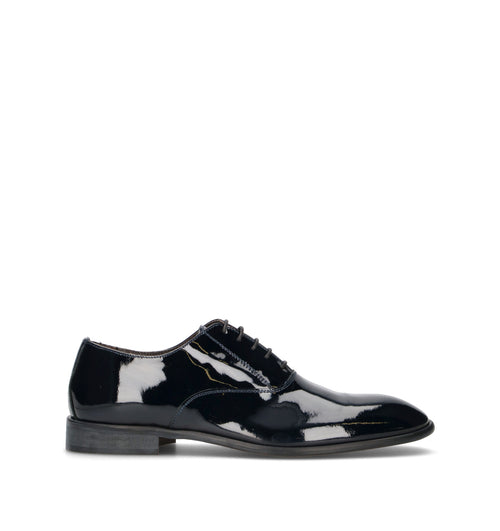NEROFUMO Stringata uomo blu in pelle