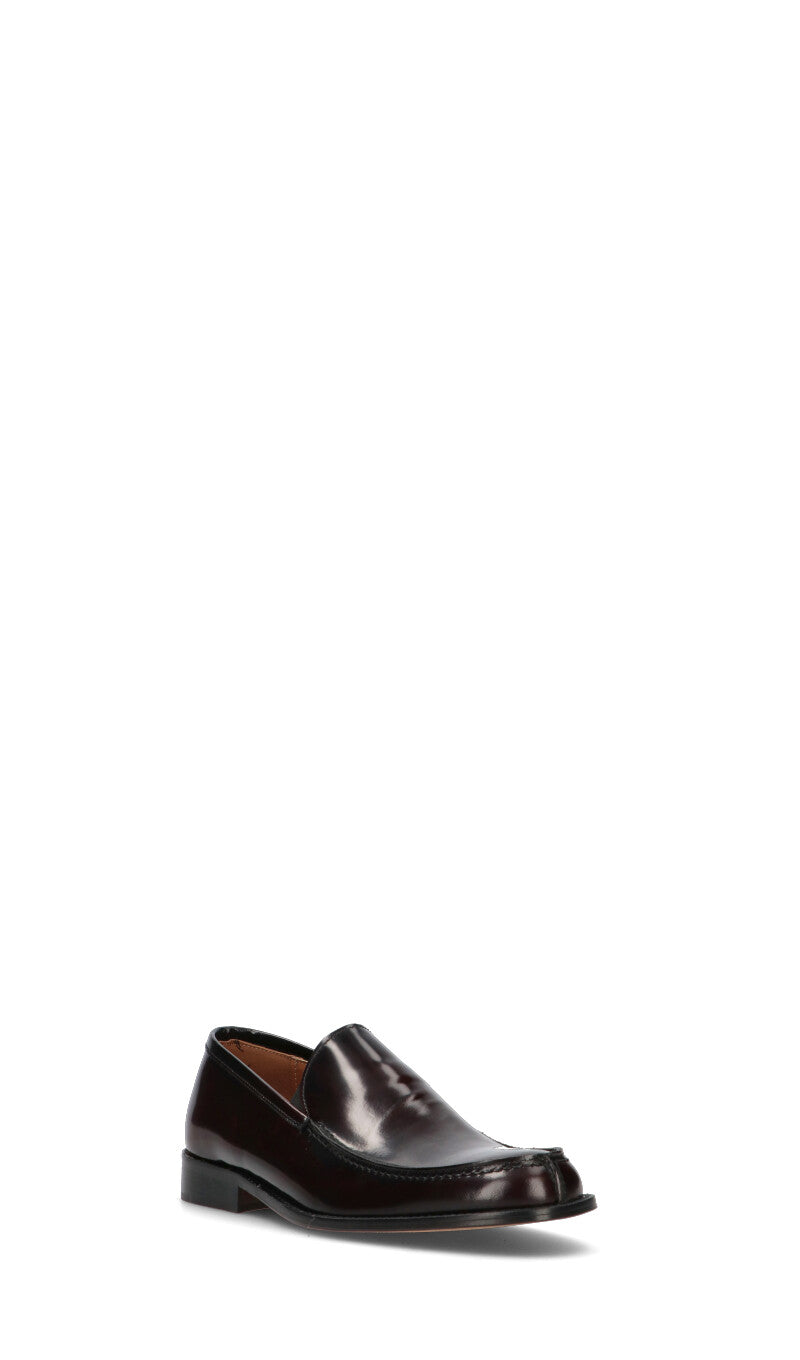 NEROFUMO Mocassino uomo bordeaux in pelle
