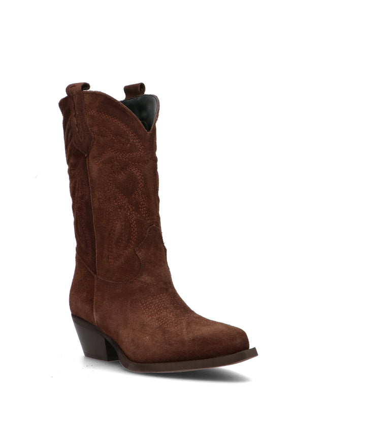 NEROFUMO Tronchetto donna marrone  in suede