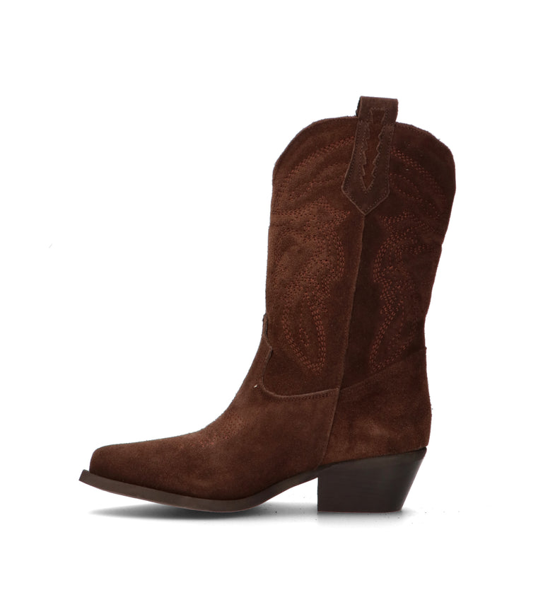 NEROFUMO Tronchetto donna marrone  in suede