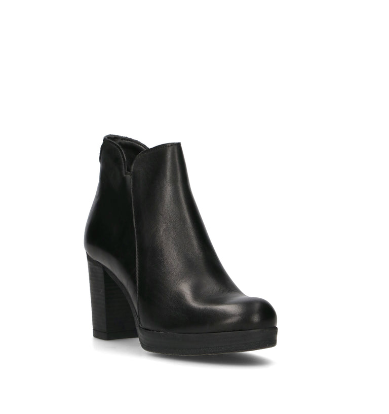 NEROFUMO Tronchetto donna nero in pelle