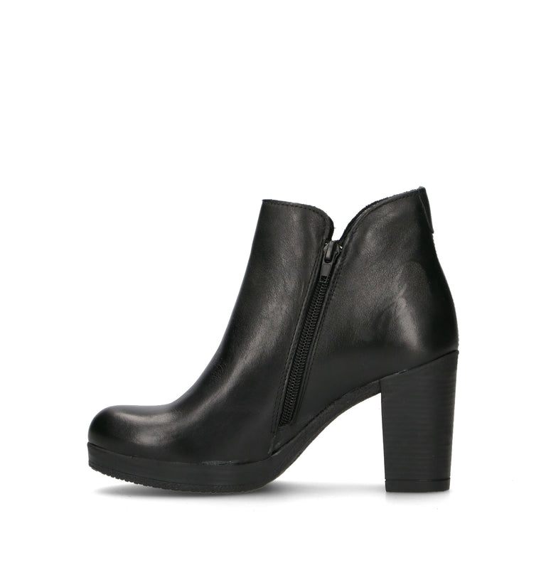 NEROFUMO Tronchetto donna nero in pelle