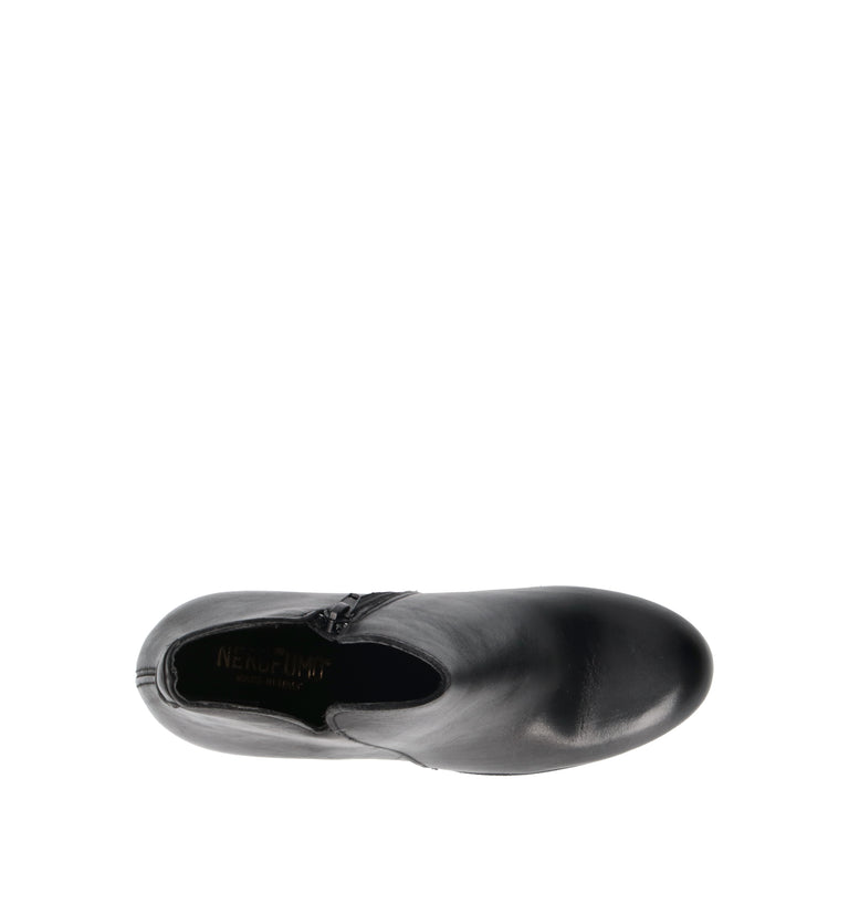 NEROFUMO Tronchetto donna nero in pelle