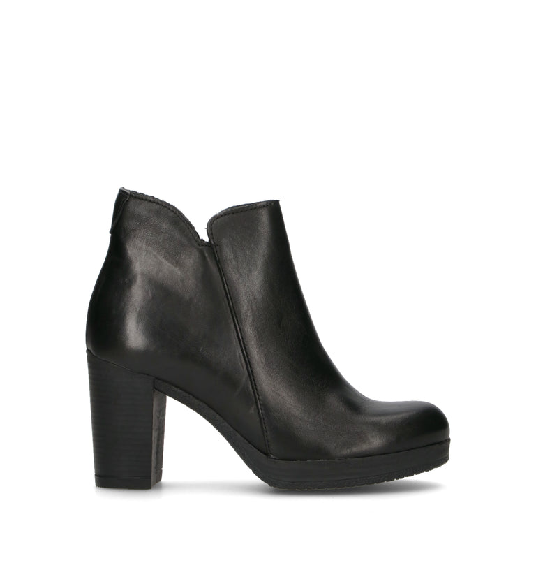 NEROFUMO Tronchetto donna nero in pelle