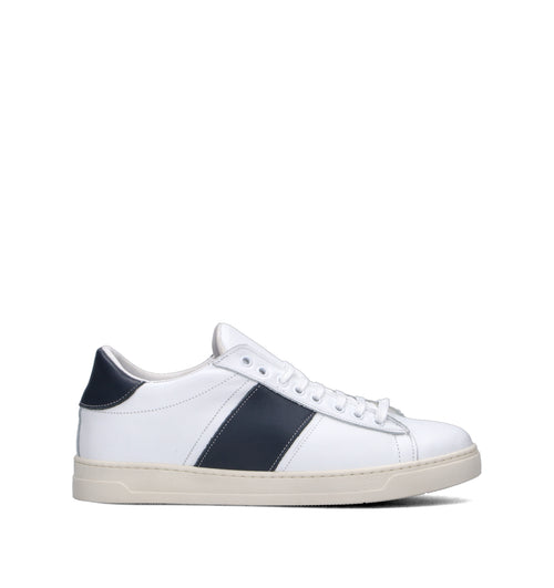 NEROFUMO Sneaker uomo bianca/blu in pelle
