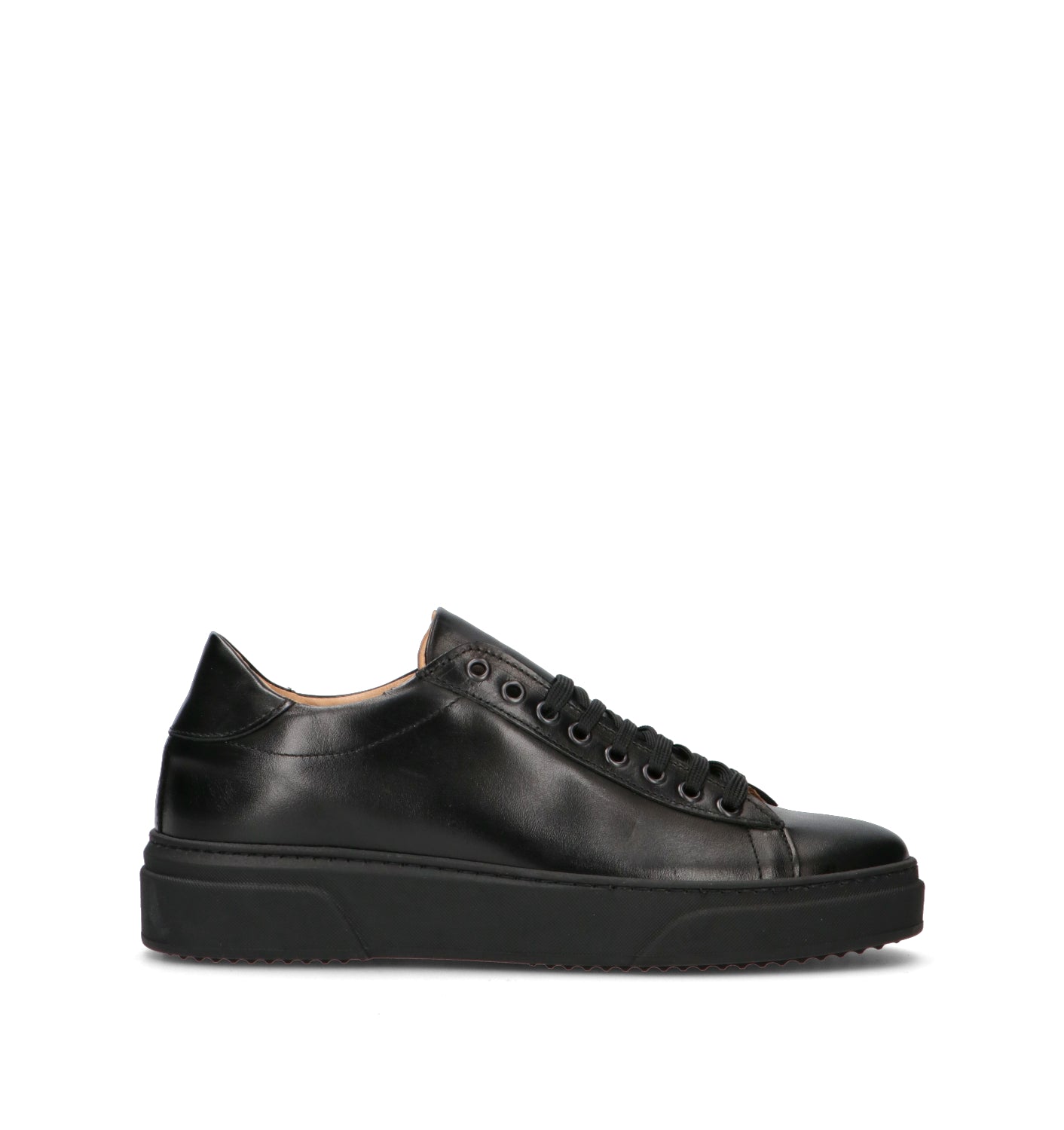NEROFUMO Sneaker uomo nera in pelle