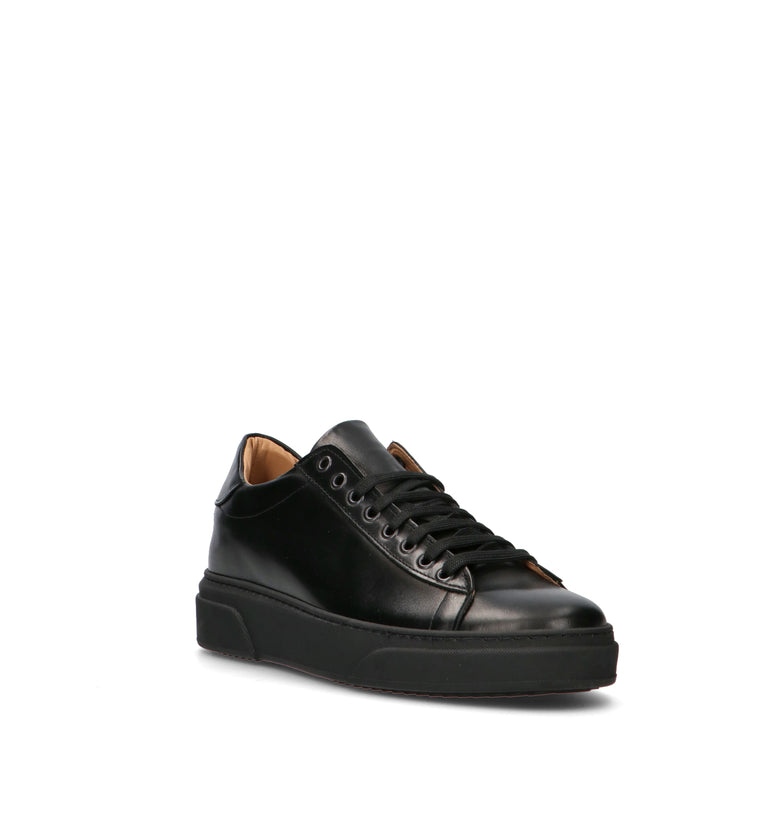 NEROFUMO Sneaker uomo nera in pelle