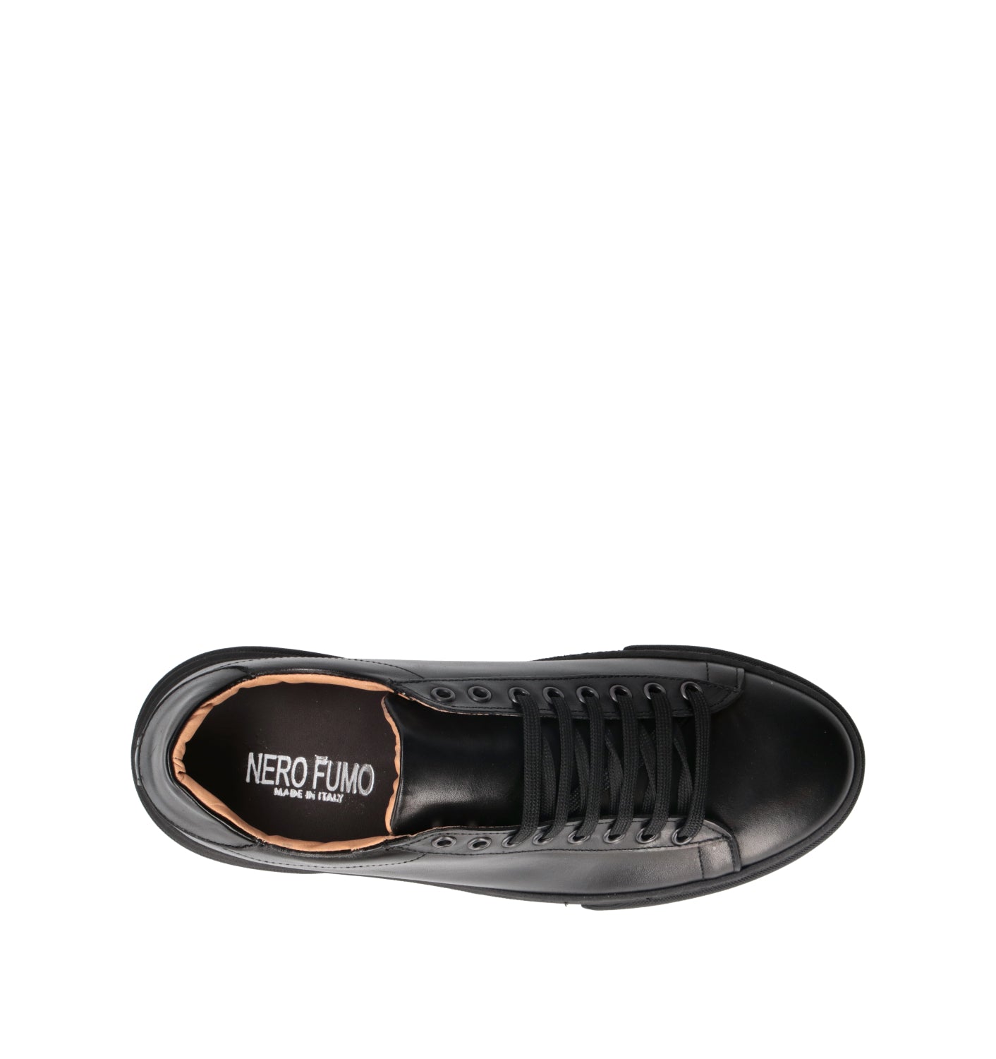 NEROFUMO Sneaker uomo nera in pelle