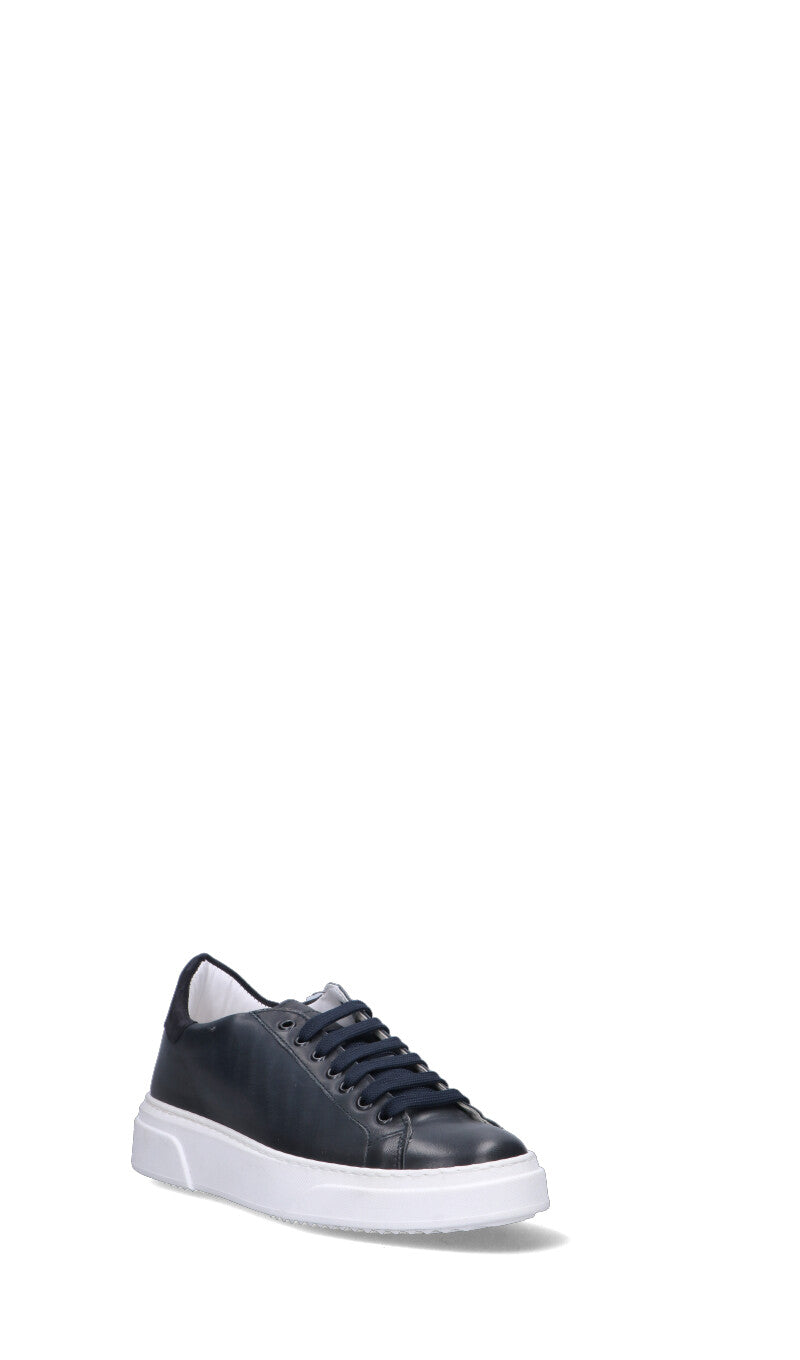 NEROFUMO Sneaker uomo blu in pelle