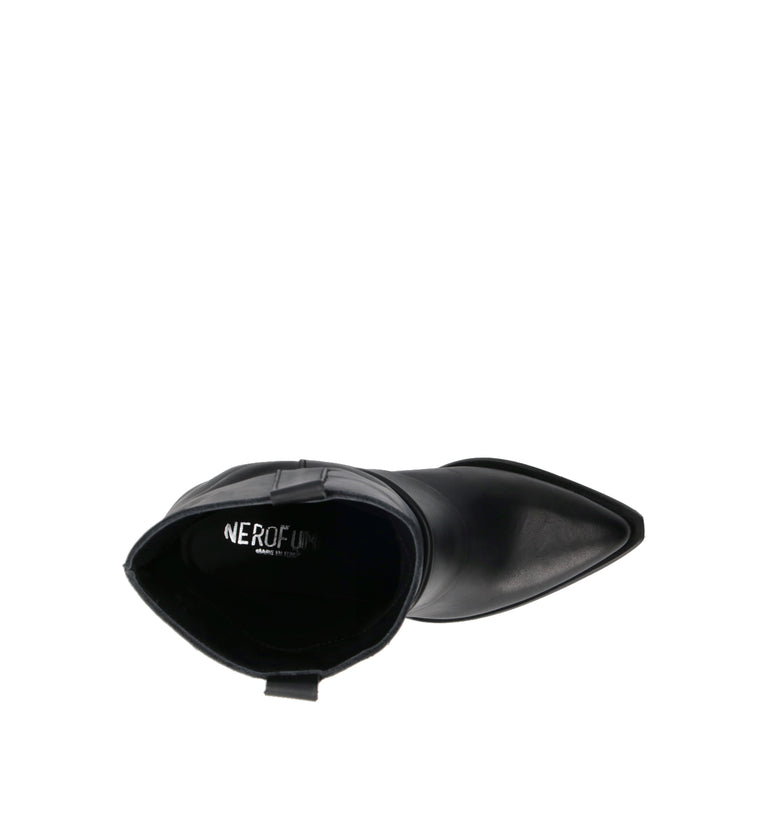 NEROFUMO Tronchetto donna nero in pelle