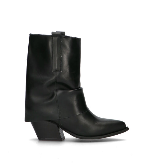 NEROFUMO Tronchetto donna nero in pelle