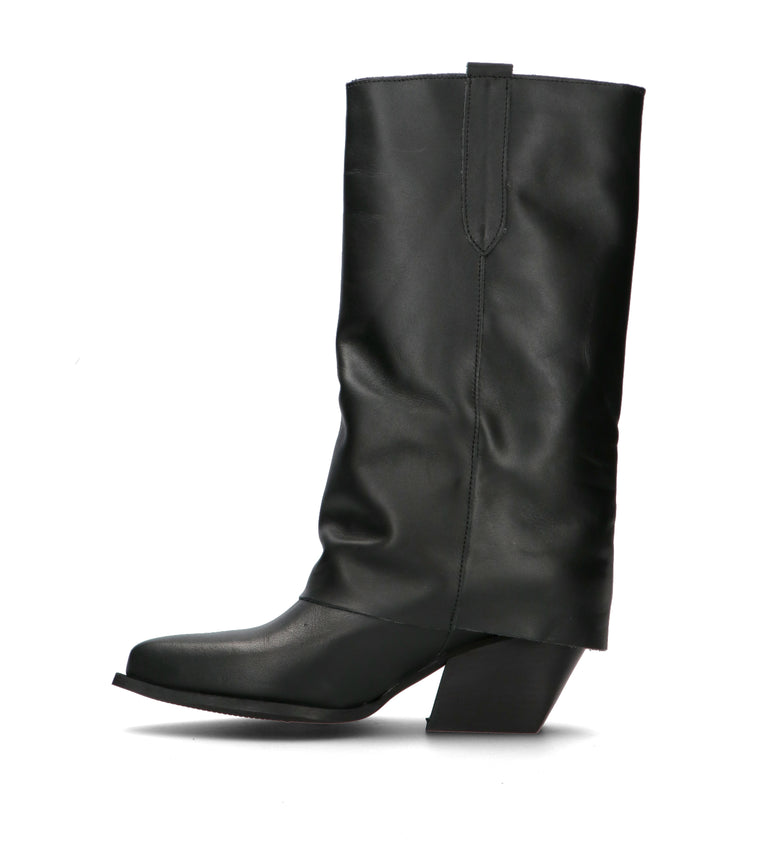 NEROFUMO Stivale donna nero in pelle