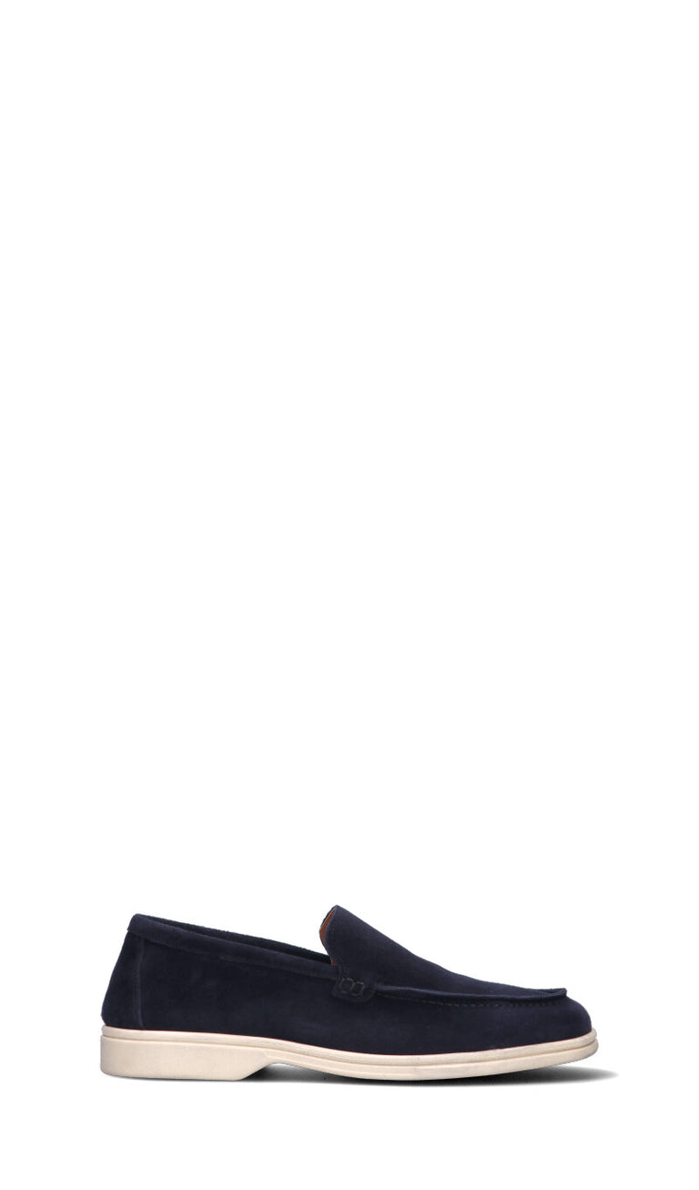 NEROFUMO Mocassino uomo blu in suede