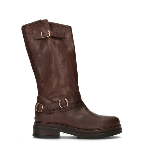 NEROFUMO Stivale donna marrone in pelle