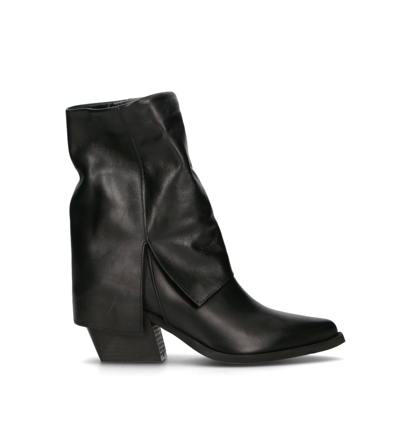 NEROFUMO Tronchetto donna nero in pelle