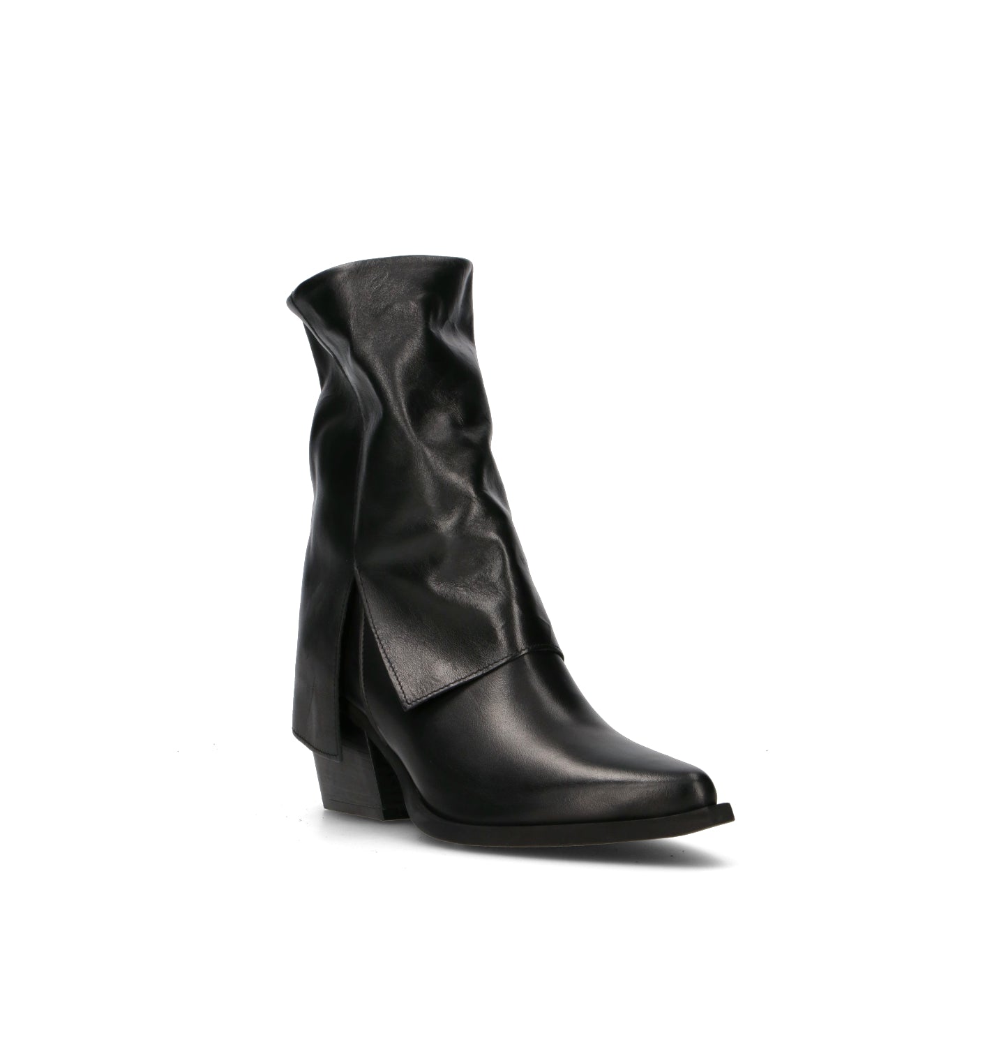 NEROFUMO Tronchetto donna nero in pelle