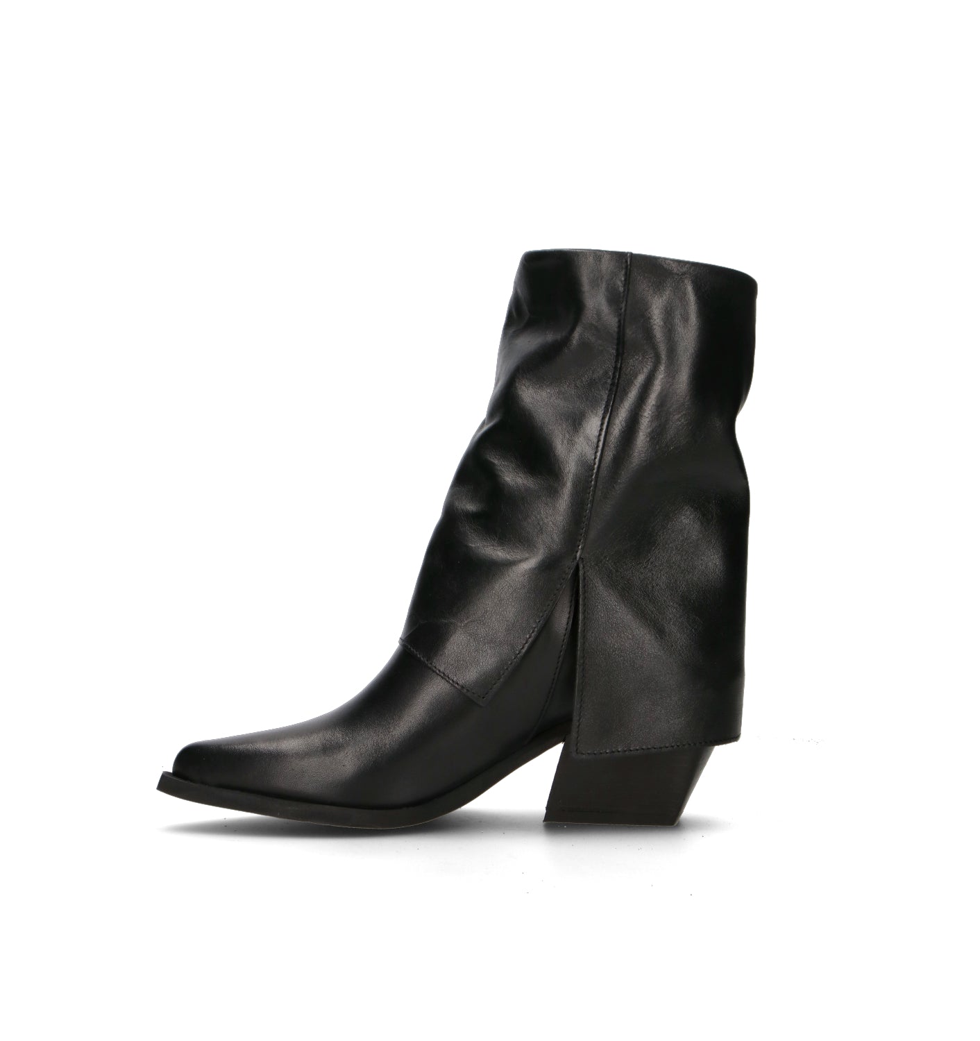 NEROFUMO Tronchetto donna nero in pelle
