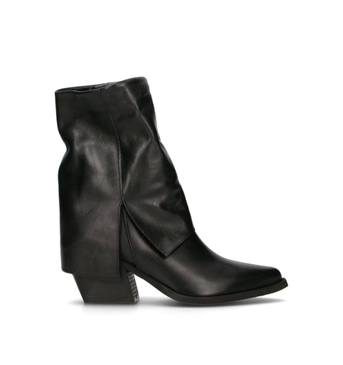 NEROFUMO Tronchetto donna nero in pelle