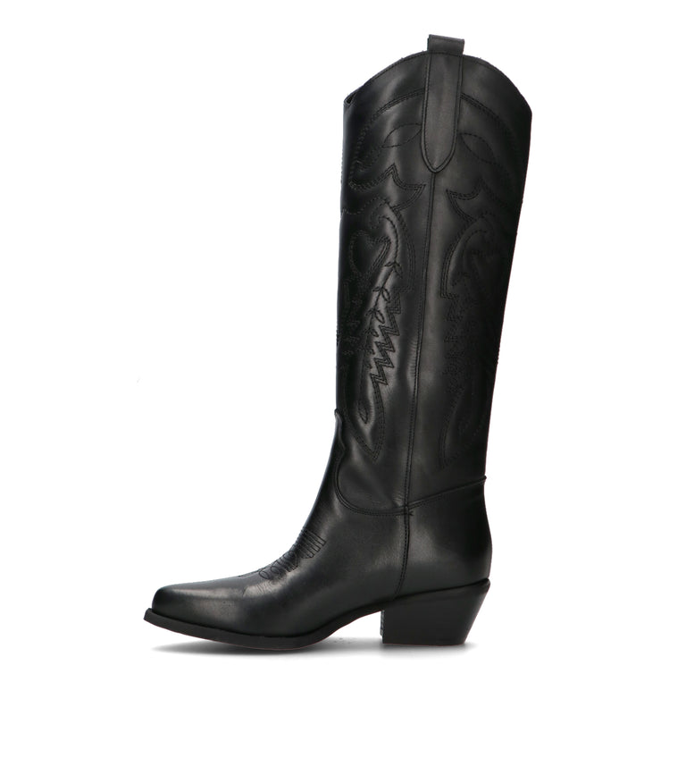 NEROFUMO Stivale donna nero in pelle