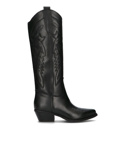 NEROFUMO Stivale donna nero in pelle