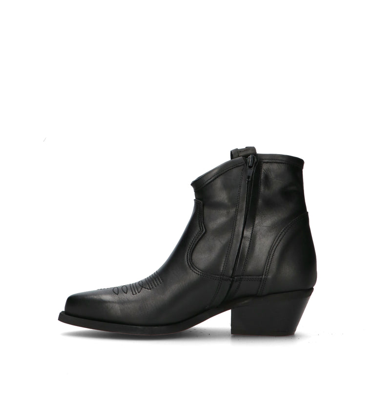 NEROFUMO Tronchetto donna nero in pelle