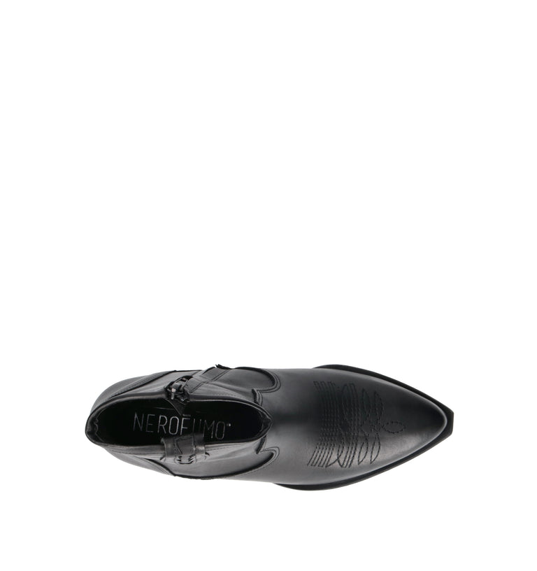 NEROFUMO Tronchetto donna nero in pelle