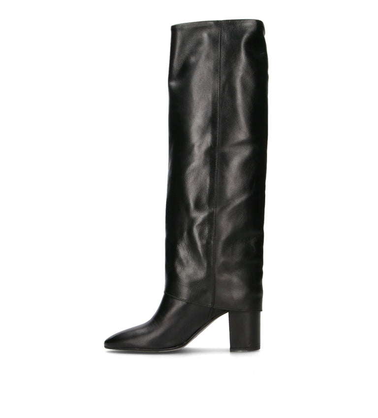 NEROFUMO Stivale donna nero in pelle