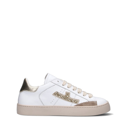 NEROFUMO Sneaker donna bianca in pelle