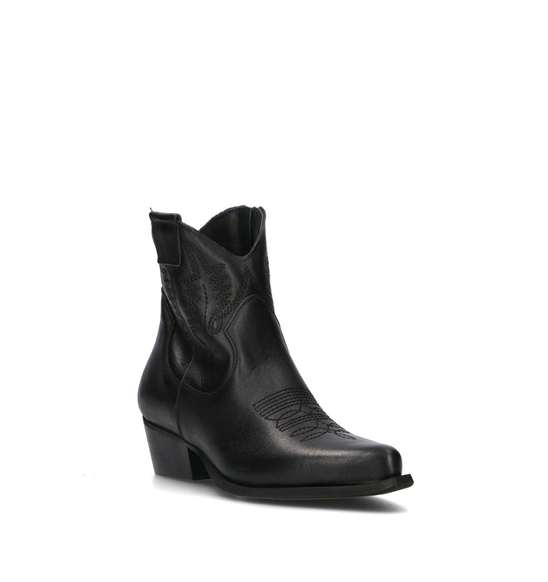 NEROFUMO Tronchetto donna nero in pelle