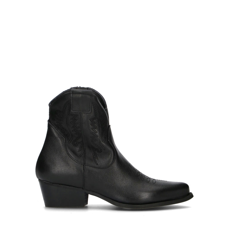 NEROFUMO Tronchetto donna nero in pelle