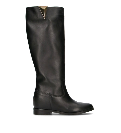 NEROFUMO Stivale donna nero in pelle