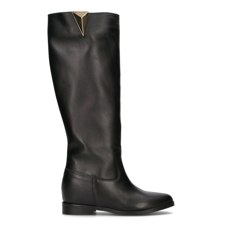 NEROFUMO Stivale donna nero in pelle