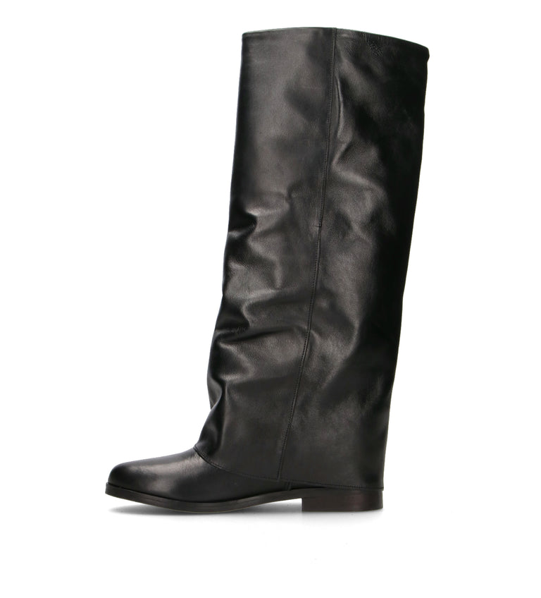 NEROFUMO Stivale donna nero in pelle