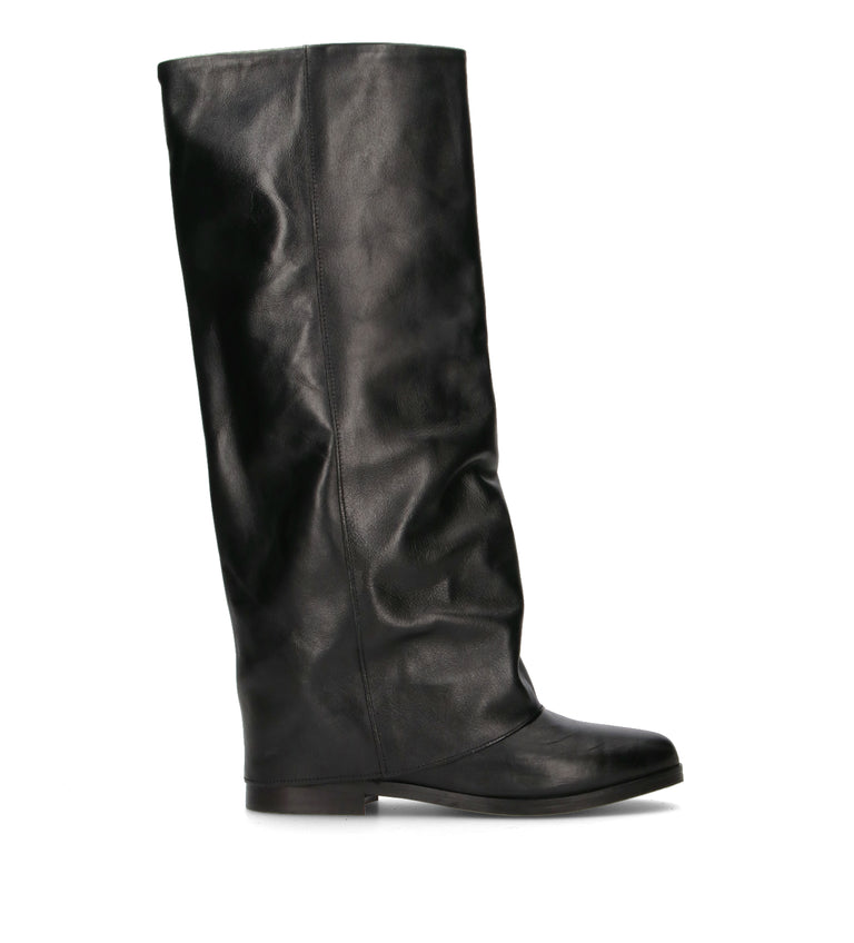 NEROFUMO Stivale donna nero in pelle