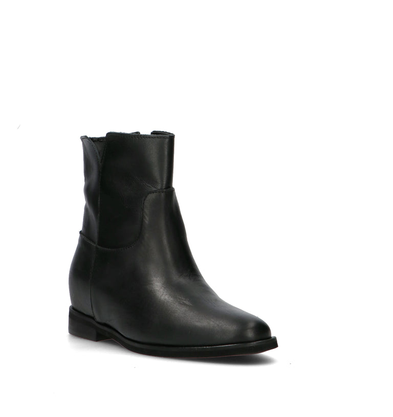 NEROFUMO Tronchetto donna nero in pelle