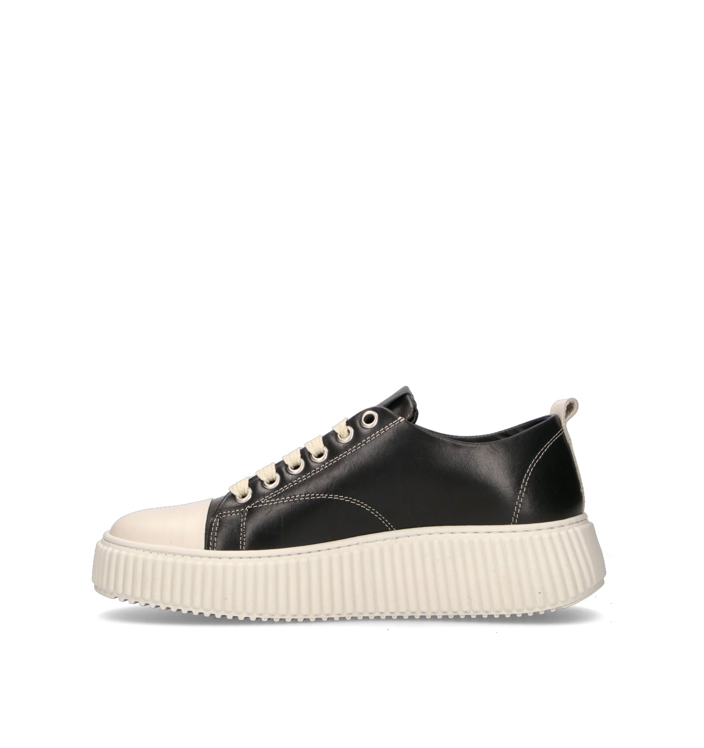 NEROFUMO Sneaker uomo nera/bianca in pelle