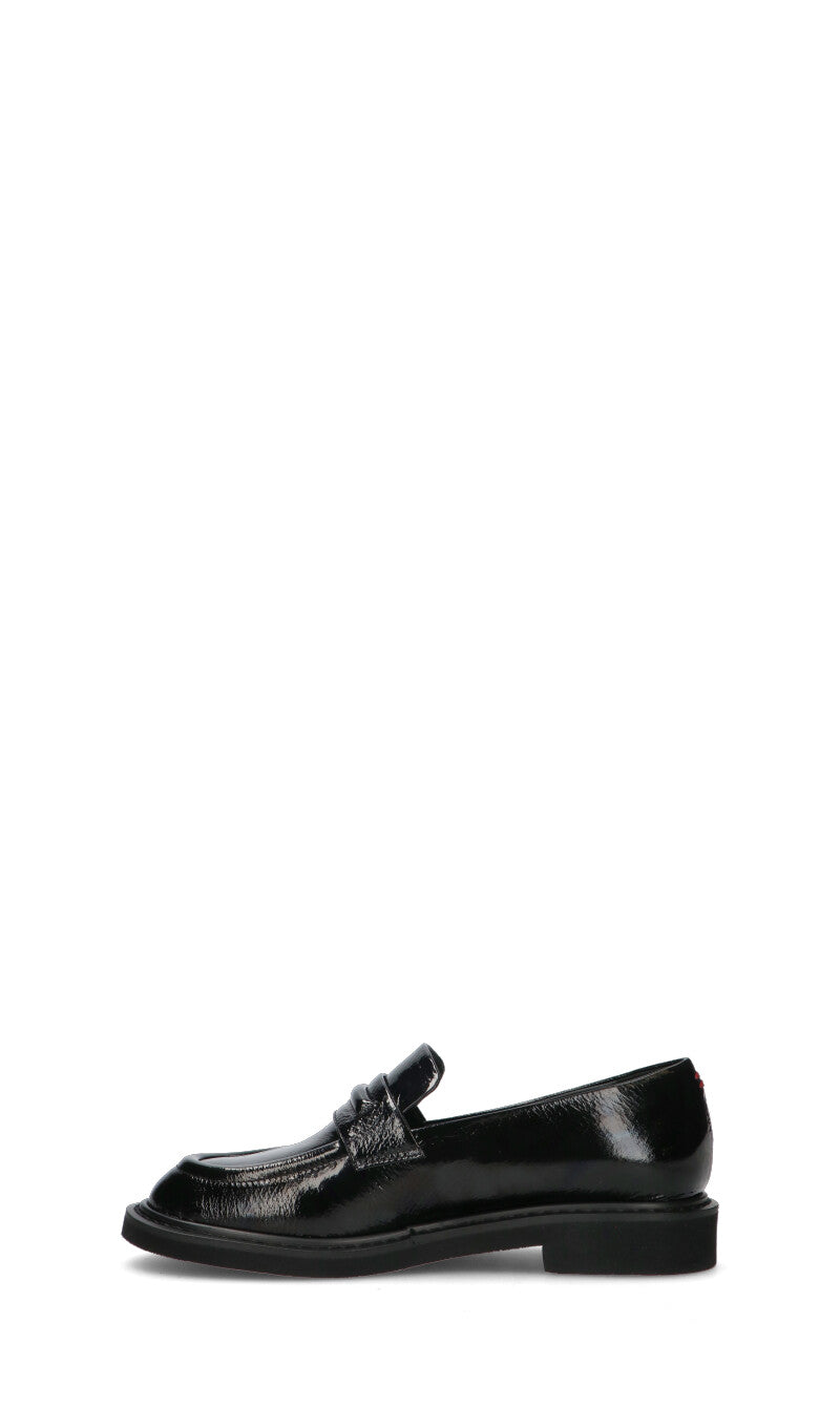 HALMANERA Mocassino donna nero in pelle