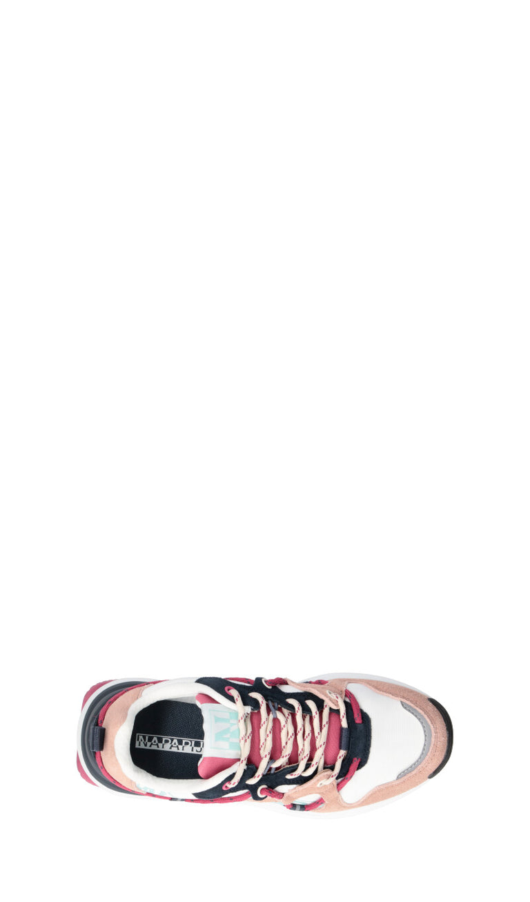 NAPAPIJIRI Sneaker donna bianca/rosa in pelle