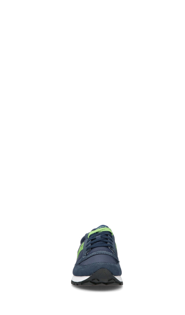SAUCONY Sneaker uomo blu/verde in suede